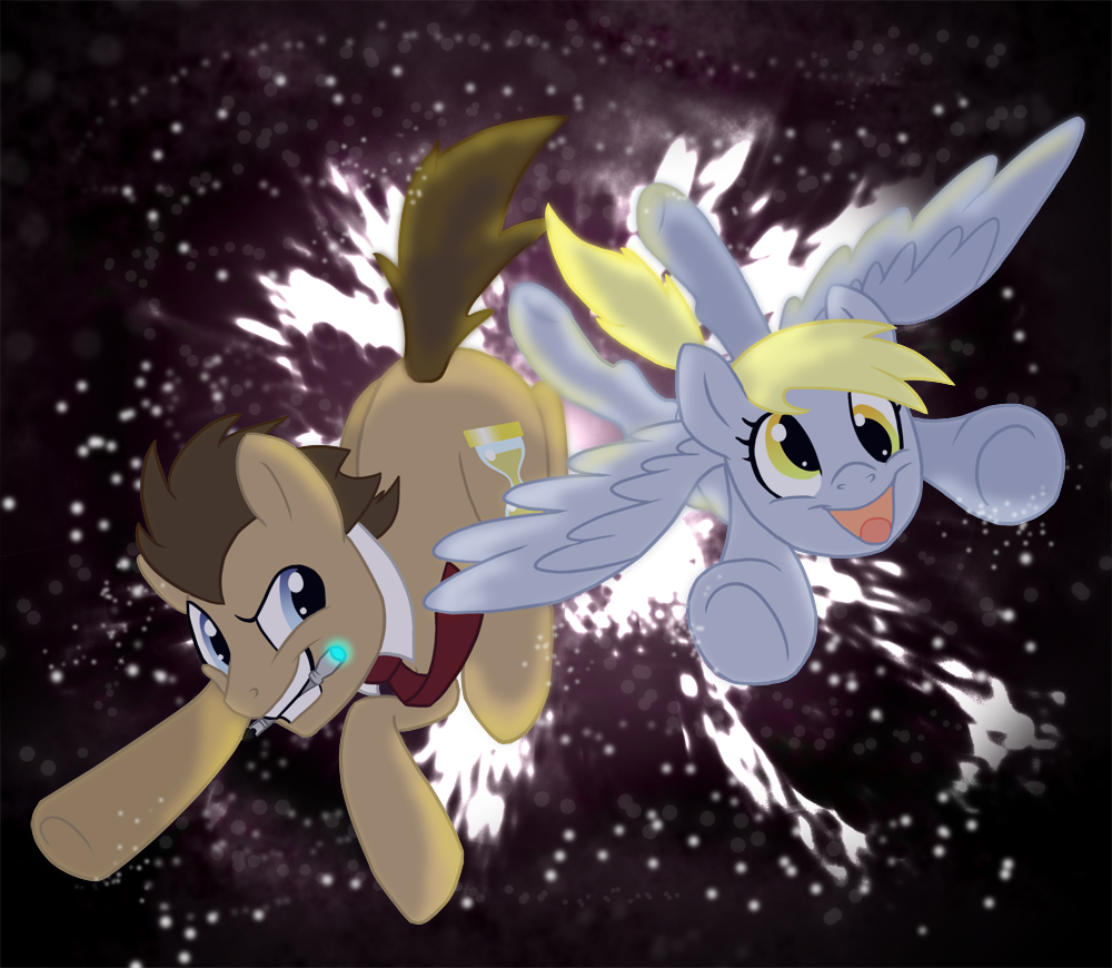 doctor_whooves_(mlp) equine female feral friendship_is_magic horse kayla-san male mammal my_little_pony pegasus pony smile sonic_screwdriver wings