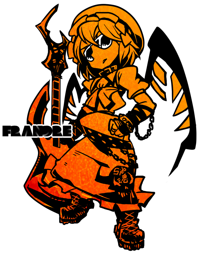 artist_name character_name flandre_scarlet guitar hat instrument monochrome sido_(slipknot) signature simple_background solo standing sunglasses touhou white_background wings