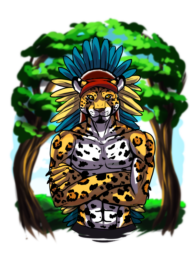 feathers feline jaguar leader mammal silvergrin tree