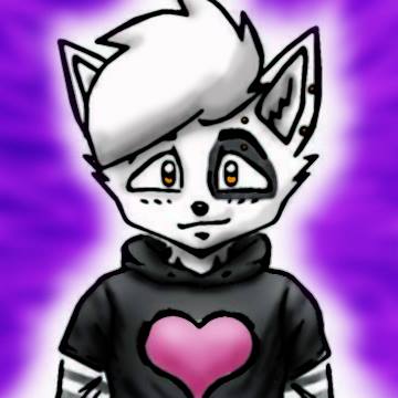 anthro canine looking_at_viewer mammal purple_background white wolf wolf_boy