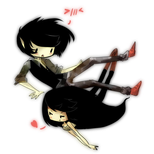 adventure_time alpha_channel cute eye_contact female flying katzenmew male marceline marshall_lee plain_background smile straight transparent_background vampire