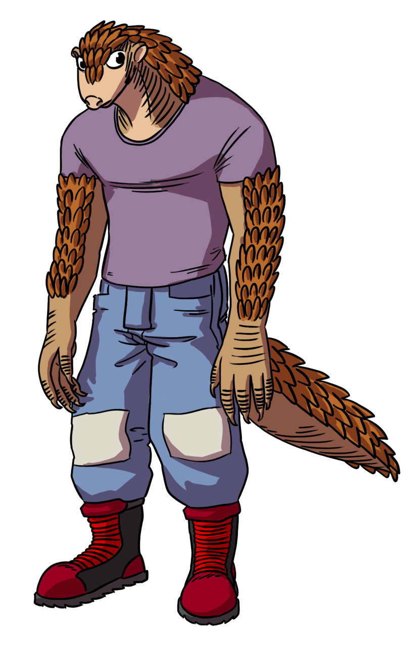 boots burly claws clothing colors invalid_tag jules male pangolin pants scales shirt slouch strong tall