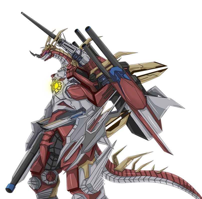bad_pixiv_id claws dragon horns mecha mechanical monster no_humans original pixiv science_fiction solo voyager289 weapon