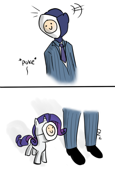 ambiguous_gender clothing collaboration comic crackernut crossover duo elslowmo equine feral friendship_is_magic fur hair horn horse human male mammal mask my_little_pony necktie plain_background pony purple_hair rarity_(mlp) suit team_fortress_2 unicorn white_background white_fur