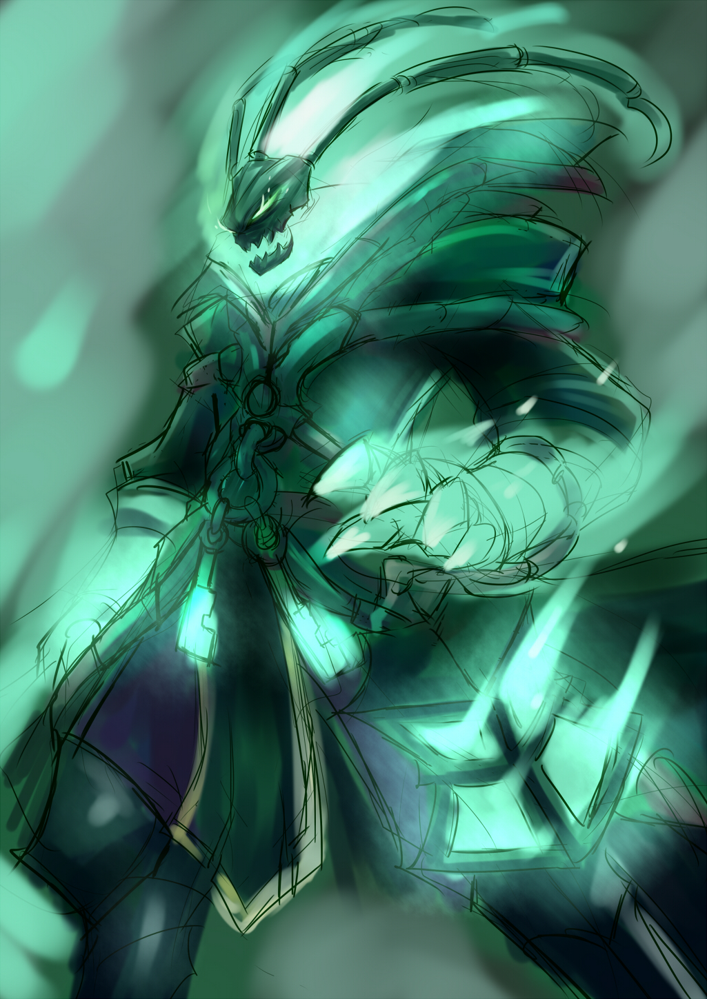chain highres key lantern league_of_legends nam_(valckiry) no_humans solo thresh