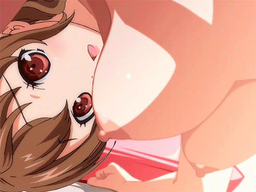 animated artist_request bouncing_breasts breasts brown_eyes brown_hair denpa_onna_to_seishun_otoko duplicate fang gif_artifacts gift hanging_breasts headshop large_breasts lowres mifune_ryuuko my_girl_room open_mouth pinkbell solo