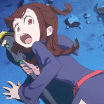 akko_kagari animated animated_gif brown_hair little_witch_academia red_eyes sexually_suggestive staff