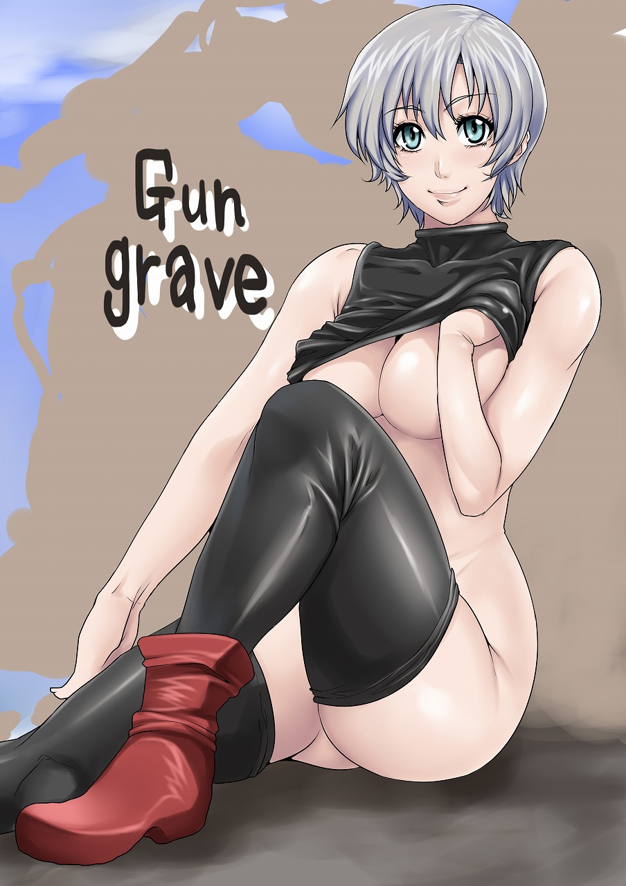 1girl asagi_mika breasts cholesenel copyright_name gungrave large_breasts smile solo thighs
