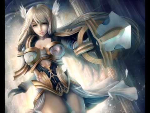 1girl armor blonde_hair lowres sword weapon