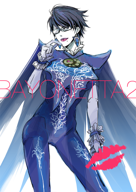 bayonetta bayonetta_(character) bayonetta_2 glasses pixiv_manga_sample sato_(ginger) short_hair