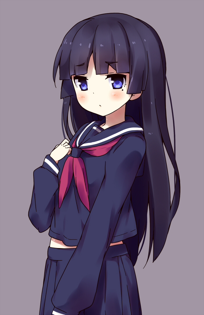 black_hair blue_eyes fuguno gokou_ruri long_hair ore_no_imouto_ga_konna_ni_kawaii_wake_ga_nai school_uniform serafuku