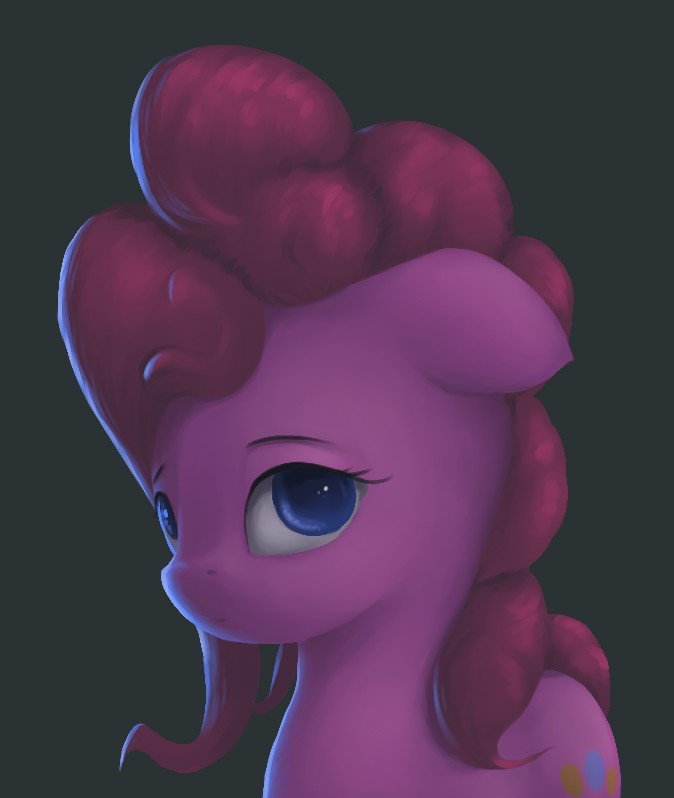 blue_eyes cutie_mark equine female feral friendship_is_magic fur hair horse looking_at_viewer mammal my_little_pony pink_fur pink_hair pinkie_pie_(mlp) pony portrait solo timmykk