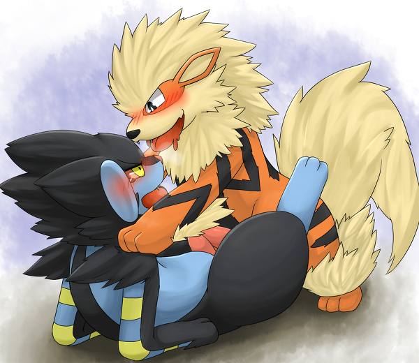 3_toes anime arcanine beige_fur black_eyes black_fur black_nose black_skin blue_background blue_fur blush canine crying erection fur gay japanese legs_up looking_down looking_up luxray lying male nintendo on_back on_top open_mouth orange_eyes orange_fur penis pink_nose pink_penis pink_skin plain_background pok&eacute;mon raised_leg red_skin sharp_teeth skin squint tears teeth tongue unknown_artist video_games white_background white_eyes yellow_eyes yellow_fur