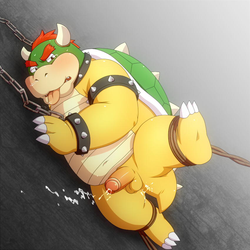 3_toes anime anus balls bdsm beige_skin blush bondage bound bowser chain chubby claws collar crying cum cum_in_ass cum_inside cum_on_floor cum_on_leg cum_on_penis cum_on_tail cum_string dragon erection green_skin hair hindpaw horn humanoid_penis japanese koopa lizard looking_down lying male mario_bros messy nintendo nude open_mouth orgasm overweight paws penis penta002 pink_skin red_eyebrows red_eyes red_hair reptile rope saliva scalie shadow sharp_teeth shell shiny short_hair skin snot solo spiked_bracelet spiked_collar spikes spread_legs spreading squint sweat tears teeth thick_thighs thighs tongue tongue_out turtle uncut unknown_artist video_games white_eyes white_horn wristband yellow_skin