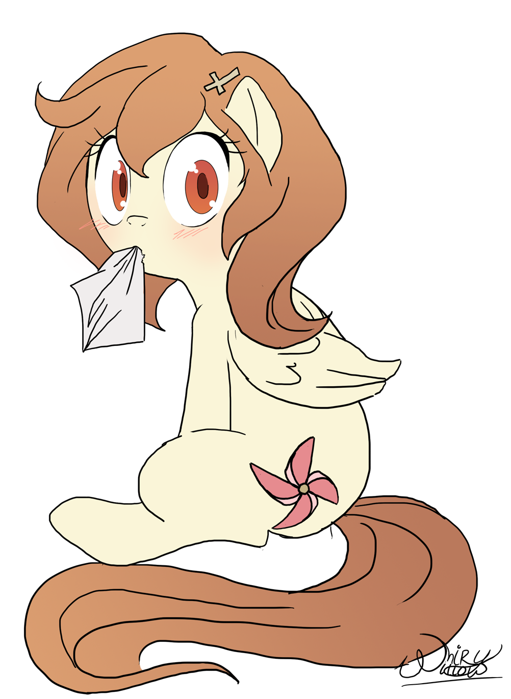 alpha_channel blush cutie_mark equine eyes female feral friendship_is_magic hair horse mammal my_little_pony original_character pegasus plain_background pony sitting solo the-orator transparent_background wings