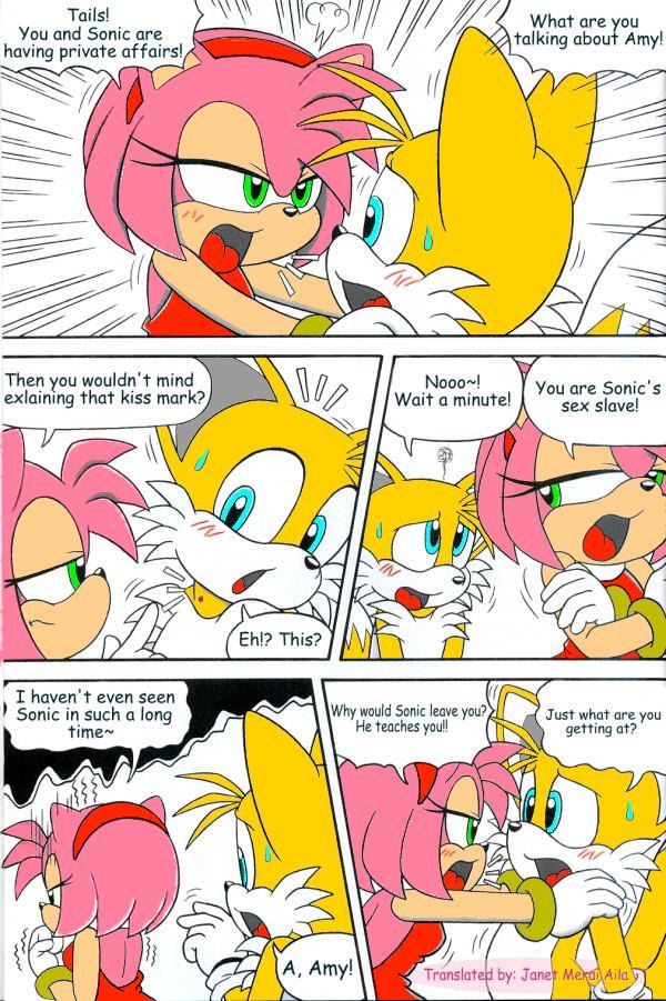 angry anthro canine dialog duo embarrassed fox hedgehog kiss_mark mammal miles_prower rodent sega sonic_(series) text