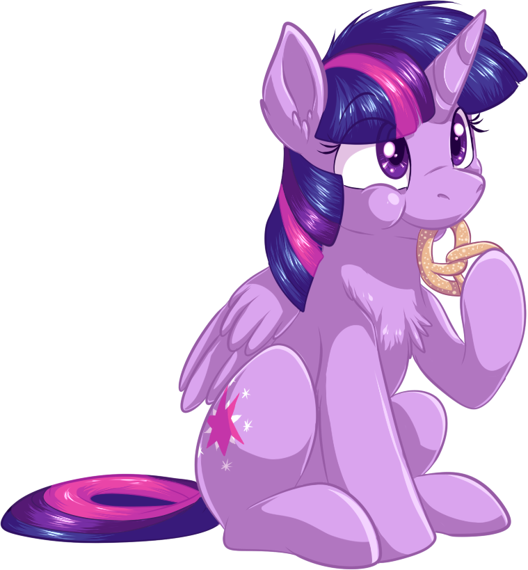 alpha_channel britishstarr chest_tuft cutie_mark eating equine female feral friendship_is_magic fur hair horn horse mammal multi-colored_hair my_little_pony plain_background pony pretzel pretzel_(food) purple_eyes purple_hair sitting solo transparent_background tuft twilight_sparkle_(mlp) winged_unicorn wings