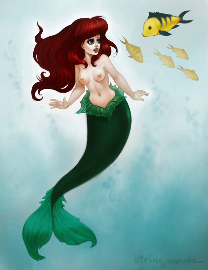 ariel flounder stringmouse tagme the_little_mermaid