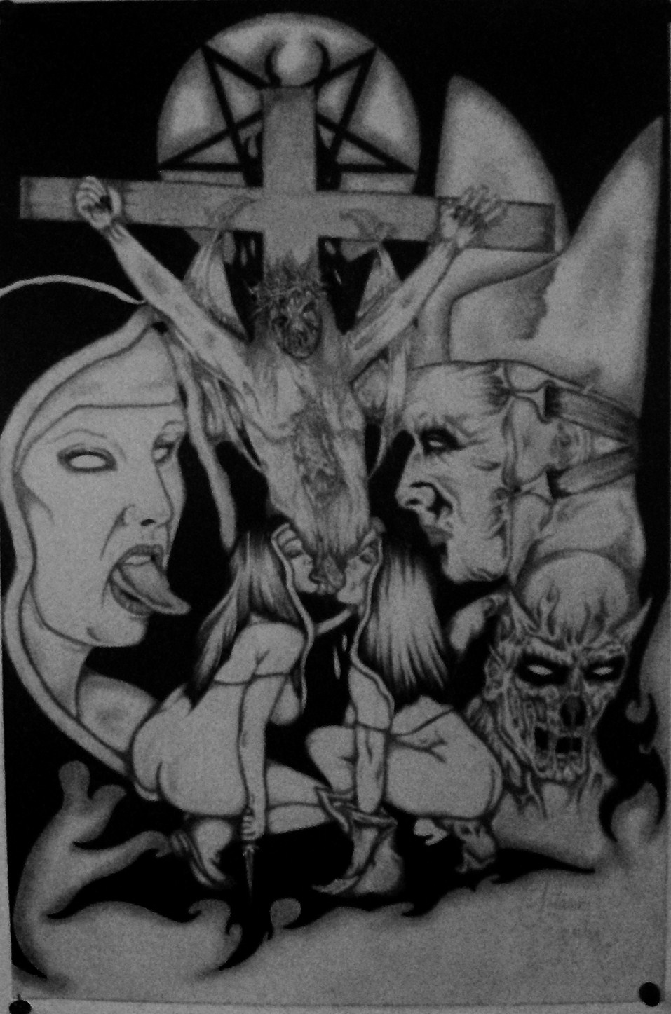 christianity demon devil jesus nun pope religion satan