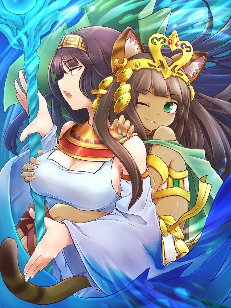 bastet isis puzzle_and_dragons tagme