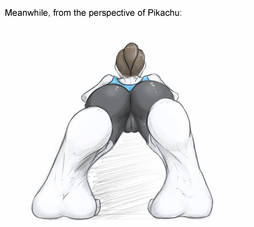 1girl ass barefoot cameltoe feet grey_hair huge_ass large_ass lowres nintendo ponytail pov_ass pov_feet soles super_smash_bros. tank_top tied_hair wii_fit wii_fit_trainer