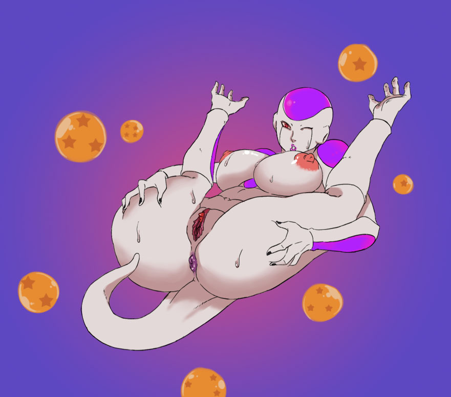 anus big_breasts big_butt breasts butt butt_grab crossgender dragon_ball dragon_ball_z dragonball_z female frieza genderswap looking_at_viewer lying masturbation nikuyoku nikuyoku_(benji-buttn) nipples nude on_back one_eye_closed presenting presenting_hindquarters pussy red_eyes rule_63 solo sweat tail tongue tongue_out wide_hips