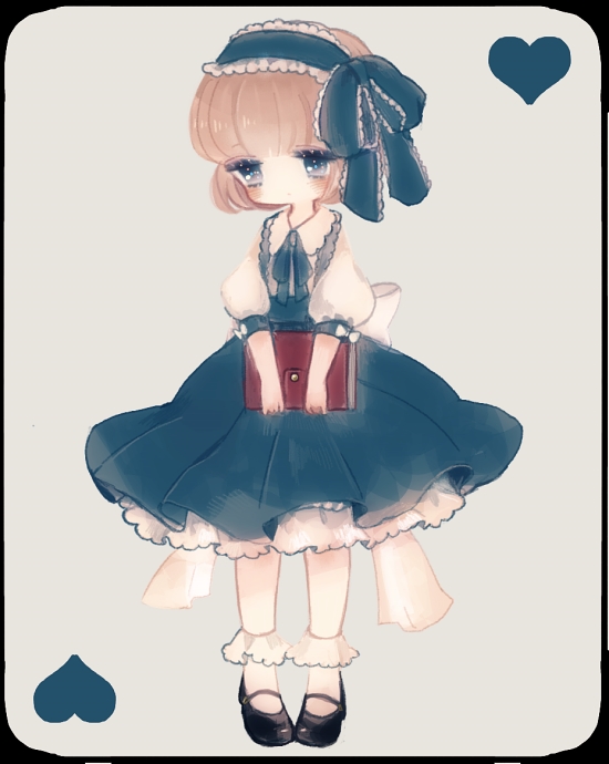 alice_margatroid alice_margatroid_(pc-98) blonde_hair blue_eyes blue_hairband blush book bow hair_bow hair_ribbon hairband mary_janes puffy_short_sleeves puffy_sleeves ribbon shoes short_hair short_sleeves skirt solo suspenders touhou touhou_(pc-98) yujup