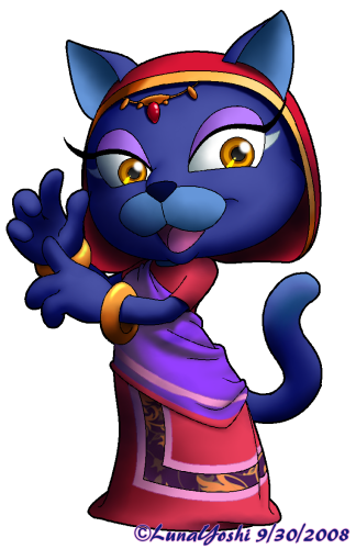 2008 alpha_channel amber_eyes animal_crossing blue_fur cat clothing eyeshadow feline female fortune_teller fur katrina lululunabuna lunayoshi makeup mammal nintendo plain_background solo transparent_background video_games