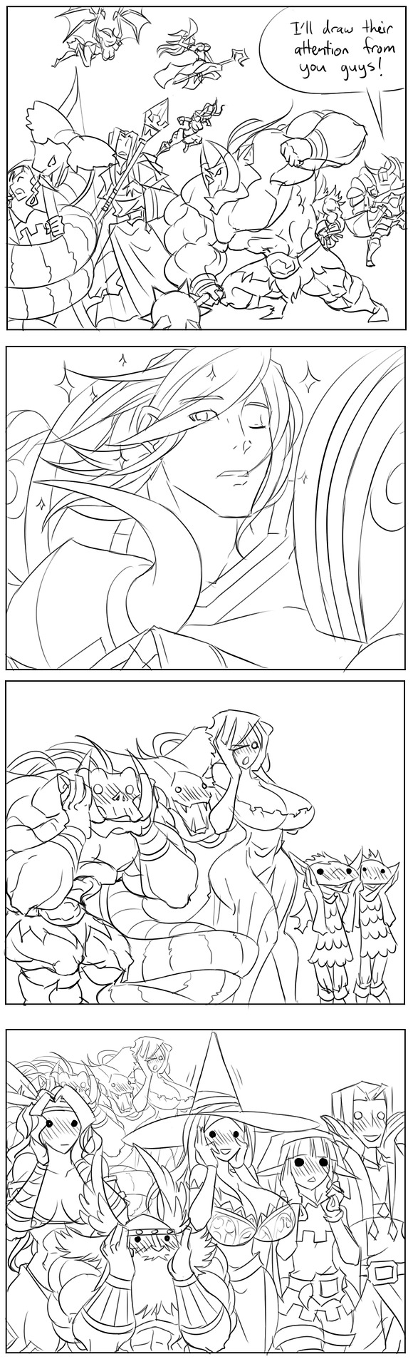 3boys 3girls 4koma amazon_(dragon's_crown) amazon_(dragon&#39;s_crown) amazon_(dragon&#x27;s_crown) amazon_(dragon's_crown) blush boots breasts comic commentary demon_girl dragon's_crown dragon&#39;s_crown dragon&#x27;s_crown dragon's_crown dwarf_(dragon's_crown) dwarf_(dragon&#39;s_crown) dwarf_(dragon&#x27;s_crown) dwarf_(dragon's_crown) elf_(dragon's_crown) elf_(dragon&#39;s_crown) elf_(dragon&#x27;s_crown) elf_(dragon's_crown) english everyone everyone_fighting fabulous fighter_(dragon's_crown) fighter_(dragon&#39;s_crown) fighter_(dragon&#x27;s_crown) fighter_(dragon's_crown) gameplay_mechanics goblin hair_flip hands_on_own_face hat headwear_removed helmet helmet_removed highres horned_helmet huge_breasts matsu-sensei monochrome multiple_boys multiple_girls orc sorceress_(dragon's_crown) sorceress_(dragon&#39;s_crown) sorceress_(dragon&#x27;s_crown) sorceress_(dragon's_crown) sparkle succubus thigh_boots thighhighs witch_hat wizard_(dragon's_crown) wizard_(dragon&#39;s_crown) wizard_(dragon&#x27;s_crown) wizard_(dragon's_crown)