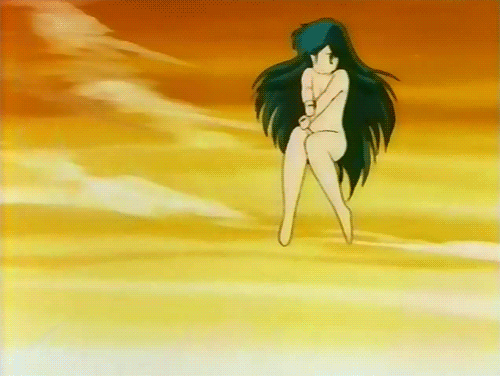 80s animated animated_gif ayanokouji_rem beam breasts dream_hunter_rem green_hair hairless_pussy jumping levitation nude oldschool pussy shaved_pussy vagina what