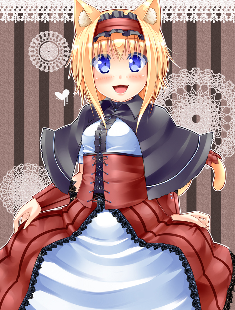 alice_margatroid animal_ears anni_minto bad_id bad_pixiv_id blonde_hair blue_eyes blush cape cat_ears cat_tail hairband short_hair solo tail touhou