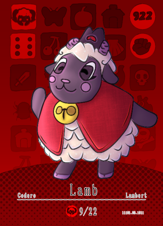 ambiguous_gender animal_crossing bell bovid caprine clothed clothing cult_of_the_lamb digital_media_(artwork) fur horn humanoid lamb_(cult_of_the_lamb) mammal nintendo red_crown_(cult_of_the_lamb) sheep solo spider26 white_body white_fur wool_(fur)