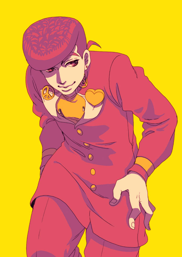 bad_id bad_pixiv_id chiyo_(chidori) gakuran higashikata_jousuke jojo_no_kimyou_na_bouken male_focus pompadour red_eyes red_hair school_uniform solo