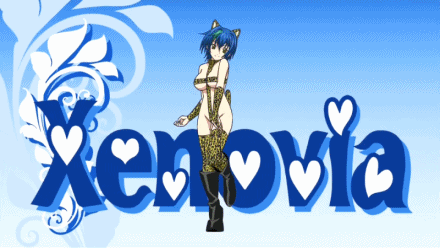 animal_ears animated animated_gif blue_hair bouncing_breasts breasts cat_ears cat_tail dancing high_school_dxd large_breasts legs leopard_print lowres tail xenovia_(high_school_dxd)