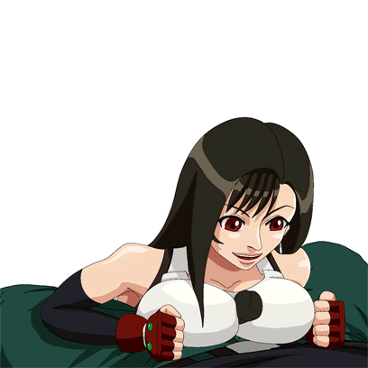 animated animated_gif barret_wallace breasts final_fantasy final_fantasy_vii interracial large_breasts lowres necrolust paizuri penis tifa_lockhart white_background
