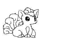 ambiguous_gender animated begging berry canine feral fox low_res mammal mon311 monochrome multiple_tails nintendo overweight pok&#233;mon pok&eacute;mon solo video_games vulpix
