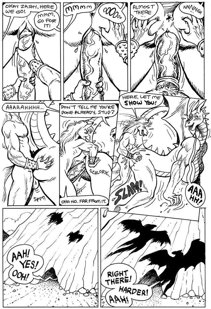 anthro balls_deep breasts cave comic dragon equine female gustav gustav_(here_there_be_dragons) here_there_be_dragons horse interspecies karno male mammal nude penetration penis pussy sex straight text vein veiny_penis zashy