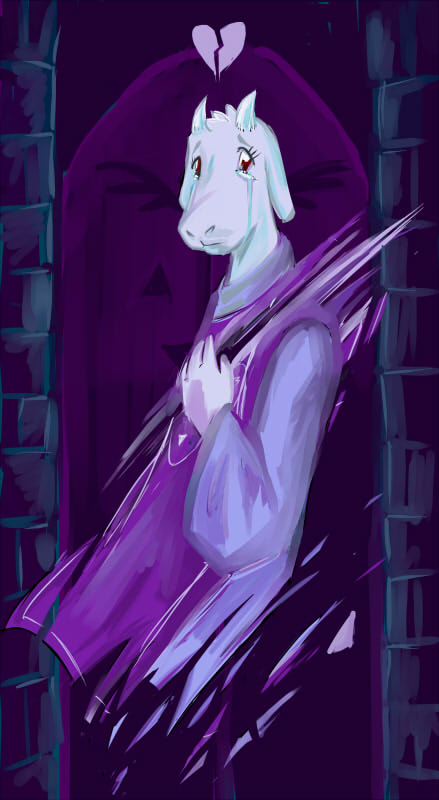 animal_ears caprine crying disintegrating dying female goat hand_on_chest horn looking_at_viewer mammal tears toriel undertale vanishing