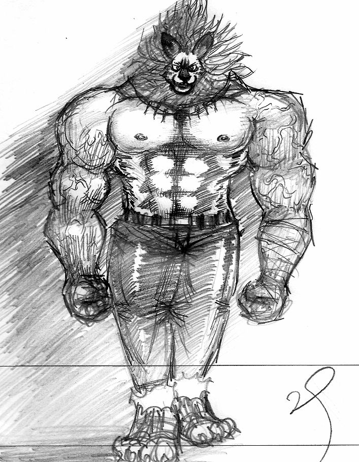 biceps big_muscles digimon leomon male monochrome muscles nipples pecs pencil sketch traditional_media unknown_artist