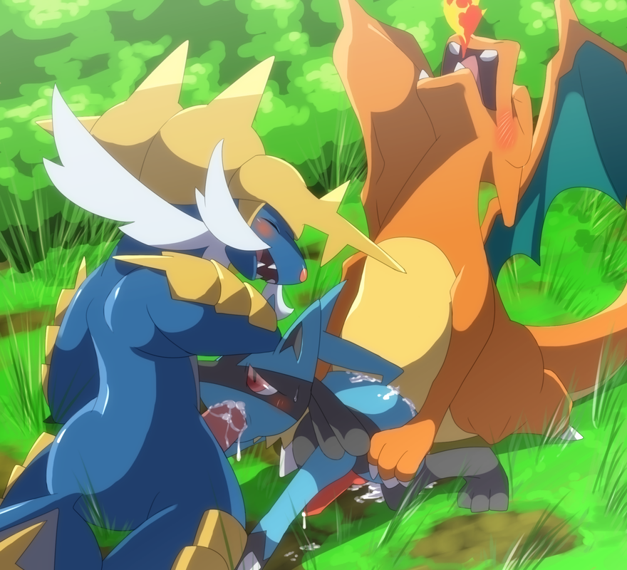 &#12496;&#12452;&#12458;&#21069;&#32218; all_fours anal anal_penetration anthro bald barefoot biozs black_eyes black_fur black_skin blue_fur blue_skin blush butt canine charizard chubby claws cum cum_in_ass cum_in_mouth cum_inside cum_on_butt cum_on_face cum_on_penis dragon erection eyes_closed fellatio feral fire from_behind fur gay grass group group_sex horn interspecies jackal knot lizard lucario male mammal nintendo nude open_mouth oral oral_sex orange_skin outside penetration penis pink_nose pink_penis pink_skin plant pointy_ears pok&#233;mon pok&eacute;mon precum red_eyes red_penis red_skin reptile samurott scalie sex shadow sharp_teeth shiny size_difference skin spikes spitroast sucking sweat teeth threesome toe_claws tongue video_games white_eyes white_fur wings yellow_skin