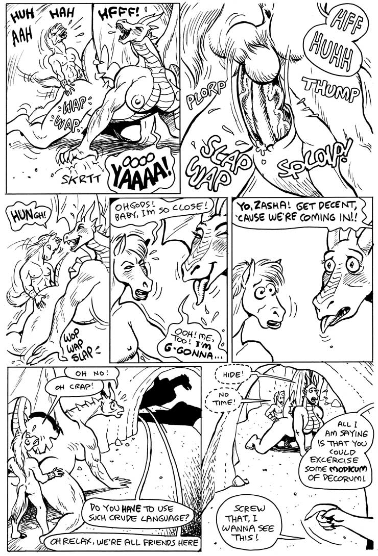 blush breasts comic dragon english_text equine female gustav gustav_(here_there_be_dragons) here_there_be_dragons horse hyper interspecies karno male mammal nipples nude penetration pussy sex size_difference straight text tongue tongue_out vaginal vaginal_penetration zashy