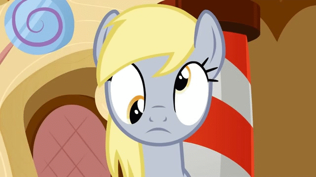 animated blonde_hair cross-eyed cute derpy_hooves_(mlp) equine eye_twitch female feral friendship_is_magic fur grey_fur hair horse imminent_death looking_at_viewer mammal my_little_pony nomorethan9 pegasus pony snapped wings yellow_eyes
