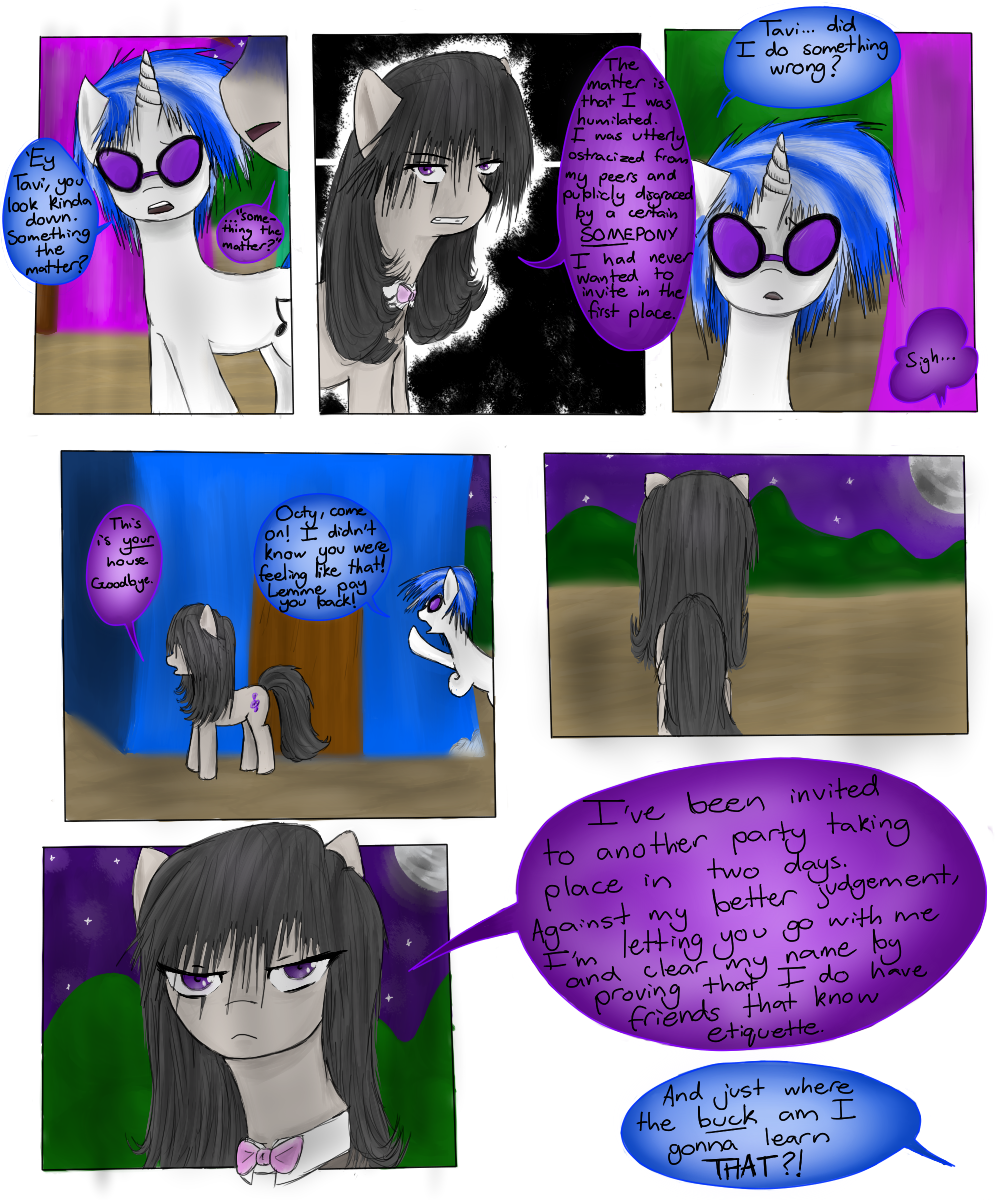 angry black_hair blue_hair comic cutie_mark dialog english_text equine eyewear female feral friendship_is_magic fur grey_fur hair hewhoerasesmost horn horse mammal my_little_pony octavia_(mlp) outside pony purple_eyes standing text two_tone_hair unicorn vinyl_scratch_(mlp) white_fur