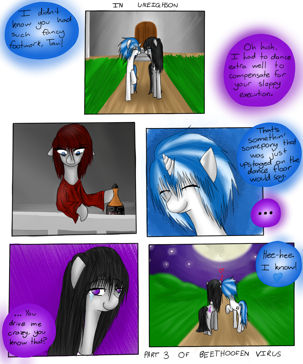 black_hair blue_eyes blue_hair comic cutie_mark dialog english_text equine eyes_closed female feral friendship_is_magic fur grey_fur group hair hewhoerasesmost horn horse mammal my_little_pony octavia_(mlp) outside pony purple_eyes red_hair text two_tone_hair unicorn vinyl_scratch_(mlp) white_fur