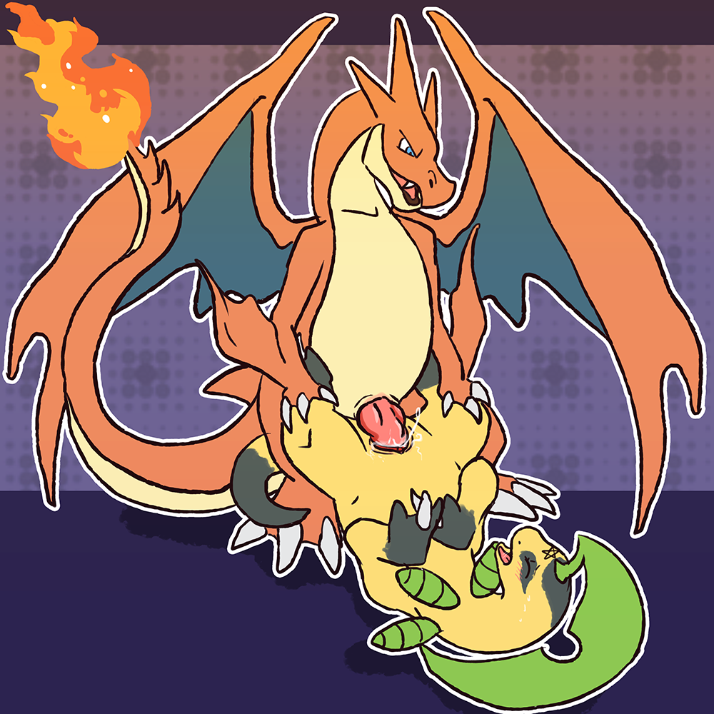 bayleef charizard dragon duo erection eyes_closed female feral feral_on_feral fire hologram_(artist) interspecies knot lying male malyabay mega_charizard mega_charizard_y mega_evolution nicobay nintendo nude on_back open_mouth penetration penis pok&#233;mon pok&eacute;mon pussy scalie sex spread_legs spreading straight vaginal vaginal_penetration video_games wings