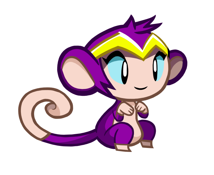 alpha_channel blue_sclera female feral fur genie mammal monkey official_art prehensile_tail primate purple_fur shantae shantae_(series) tiara