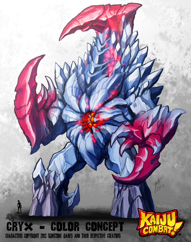 colossal_kaiju_combat crystalline_xenoform cryx giant_monster kaiju_samurai kaijuu monster sunstone_games