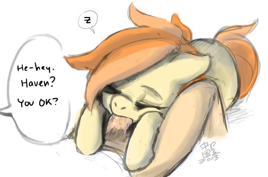 bottomless dialog english_text equine fellatio female feral friendly_drawfriend horse human male mammal my_little_pony oral oral_sex original_character penis plain_background pony pubes safe_haven saliva sex sleeping somnophilia straight text unknown_artist white_background