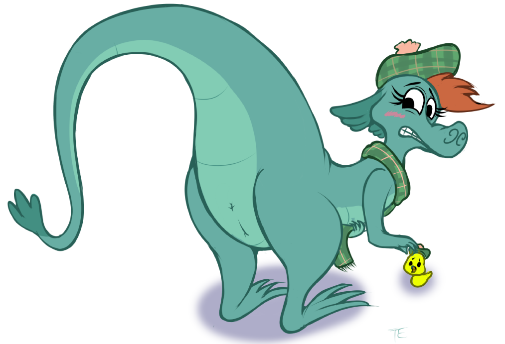 female hat loch_ness_monster nessie pussy rubber_duck scalie scarf te the_ballad_of_nessie