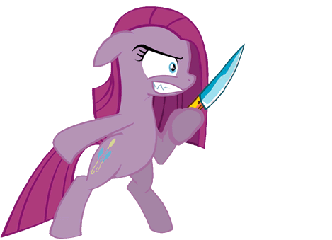 animated blue_eyes cutie_mark equine female feral friendship_is_magic fur hair horse invisibleguy-ponyman knife long_hair mammal my_little_pony pink_fur pink_hair pinkamena_(mlp) pinkie_pie_(mlp) plain_background pony smile solo stabbing transparent_background weapon
